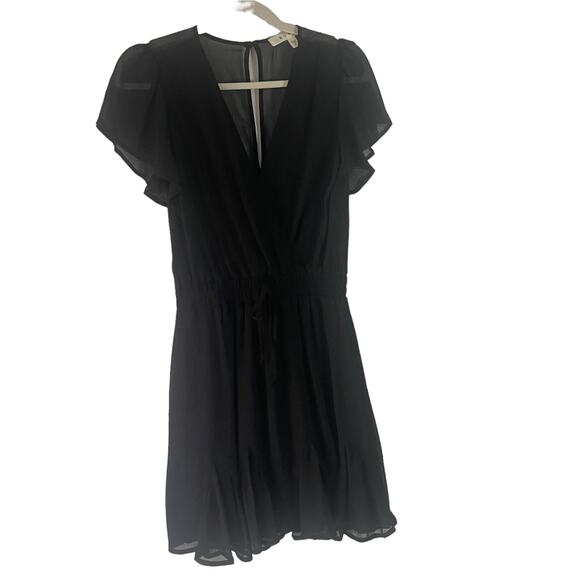 Rowa Women's Size Small Black Chiffon Little Black Dress - Picture 1 of 12
